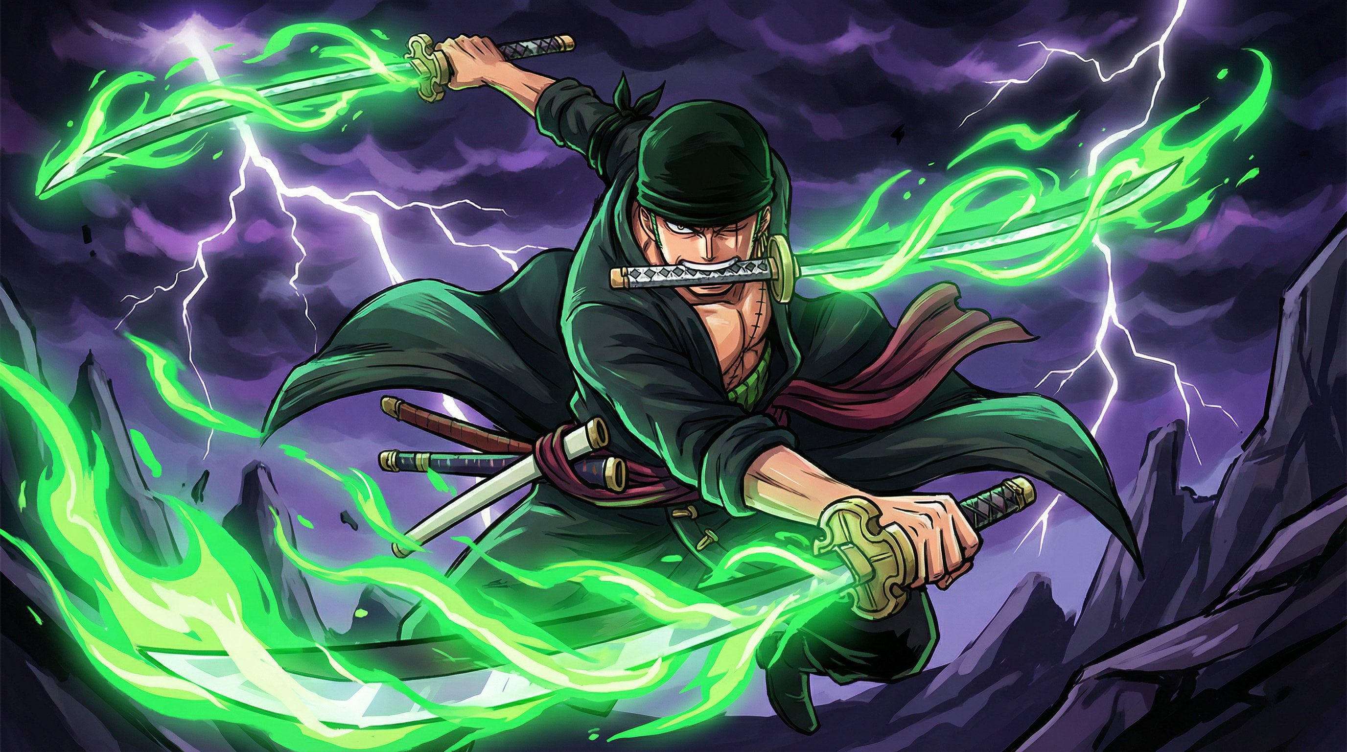 黑丝视频解说：索隆三刀流觉醒全纪录